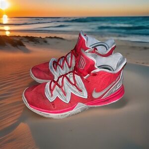 NIKE KYRIE 5 ID CUSTOM RED PINK VDAY COLOR WAY AV7917-991 Rare MENS SIZE 10 Shoe